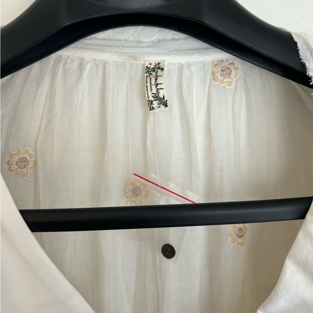 NWOT- Free People Maxi dress with body suit and floral embellishments - Picture 3 of 6